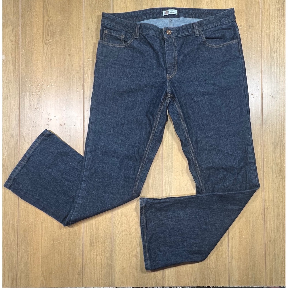 Dickies Crafted for Women Dark Wash Straight Leg Jeans Team Kentucky Blue Denim